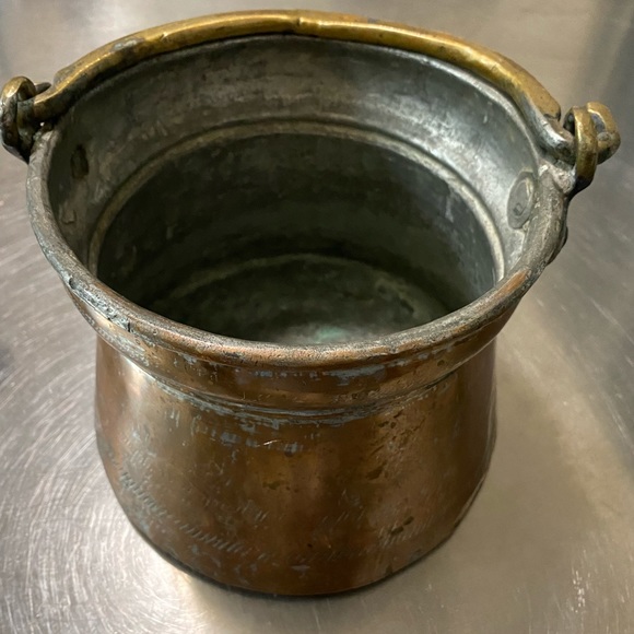 Accents Vintage Hammered Copper Pot With Handle 6 X 65 Poshmark